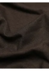 Camisa Arrow de manga corta y cuello con botones, color marrón, confeccionada en mezcla de lino y algodón.