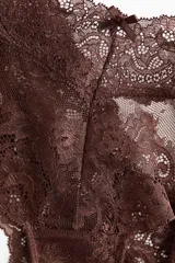 Pack de dos bombachas de encaje color marrón oscuro, estilo hipster de tiro medio, con refuerzo interior y cobertura media.