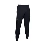 Pantalón de entrenamiento negro con tecnología UA Storm que repele el agua, tejido elástico en 4 direcciones, pretina elástica cubierta con cordón de ajuste interno, bolsillos abiertos para las manos y bolsillo posterior seguro con cierre.