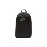 Mochila Nike Elemental color negro, con compartimento principal con cierre, bolsillo frontal con panel de malla y logo de la marca estampado en contraste.