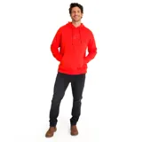 Canguro rojo con capucha ajustable y bolsillo tipo canguro. Logo CAT tonal bordado en el pecho. Confeccionado en algodón y poliéster.