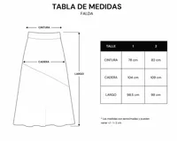 Falda midi de corte evasé con estampado de cuadros escoceses en tonos blanco y negro. Presenta un diseño con cortes asimétricos y cierre lateral.