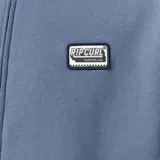 Canguro Rip Curl Horizon Zip Thru color azul, con cierre frontal, capucha ajustable con cordones, bolsillos tipo canguro y parche con logo en el pecho.