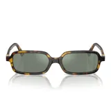 Lentes de sol Miu Miu modelo 11Z, con armazón rectangular de acetato con patrón carey en tonos marrones y negros, y lentes oscuros.