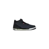 Championes Jordan 3 Retro en colaboración con Levi's, color azul índigo, confeccionados con denim y detalles en negro y blanco, con la clásica unidad Air visible en la suela.