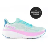 Championes deportivos Hi-Tec Railey, color celeste con detalles en azul y rosa, con tecnología Memory Foam.