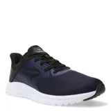 Championes deportivos Topper modelo Rack, de color azul marino con detalles en negro y suela blanca. Presentan un diseño de malla transpirable con refuerzos sintéticos laterales y cierre mediante cordones.