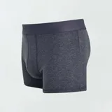 Pack de tres bóxers de hombre color gris jaspeado con cintura elástica.