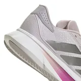 Championes de running Adidas Duramo SL 2 para mujer, color lila claro con detalles plateados en las tres rayas laterales y un degradado de rosa a fucsia en la mediasuela. Cierre con cordones y suela Adiwear.