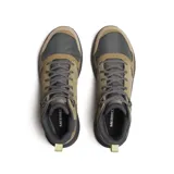 Bota de senderismo Merrell, modelo Tempo Sol Mid WP, confeccionada en ante impermeable y malla transpirable. Presenta un diseño de caña media con cierre de cordones, cuello acolchado y entresuela de espuma EVA para mayor estabilidad y absorción de impactos.