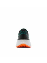 Championes de trail running Columbia Konos Elevate Techlite, en color verde turquesa con entresuela blanca con detalles geométricos y marca en color naranja.