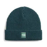 Gorro de lana Puma color verde petróleo con logo de la marca bordado en el frente.