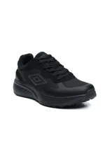 Championes Umbro Blit de hombre, color negro, con diseño deportivo, capellada de malla y sintético, entresuela gruesa y logo de la marca en el lateral.