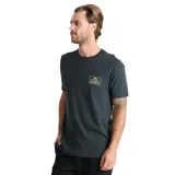 Remera Roark Earth & Sea de manga corta y cuello redondo, color gris oscuro, con pequeño estampado gráfico en el pecho.