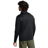 Buzo de entrenamiento Under Armour con cierre frontal parcial, cuello alto y bolsillos laterales con cremallera. Presenta un diseño híbrido con tejido elástico resistente al agua en la parte frontal y tejido de punto transpirable en mangas y espalda.