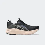 Championes de running Asics modelo Gel Kayano 32, con capellada de malla técnica en color negro y entresuela de espuma en tono beige. Incorporan tecnología PureGEL y FF BLAST PLUS para mayor amortiguación y estabilidad.
