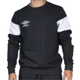 Buzo de hombre Umbro Vintage II, color gris oscuro con mangas raglán blancas y logo de la marca bordado en el pecho.
