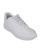 Championes Under Armour UA Tempo de color blanco, con parte superior de cuero sintético y suela cupsole de goma. Diseño urbano inspirado en el básquetbol con detalles de logotipos en relieve en los laterales.