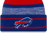 Gorro de lana New Era del equipo Buffalo Bills, con pompón en la parte superior y logo bordado en el frente.