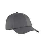 Gorra de béisbol Puma color gris oscuro, con diseño de seis paneles, visera curva y logo metálico de la marca en el lateral.