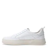 Championes urbanos Democrata BOLD acordonados, color negro con suela blanca.