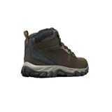 Botas de trekking Columbia modelo Newton Ridge Plus II, color marrón con detalles en negro y gris. Diseño impermeable con cordones, suela de goma con relieve para mayor tracción y refuerzos en el talón.