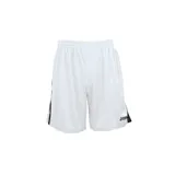 Short deportivo blanco con detalles en negro y logo de la marca Joma en la pierna derecha.