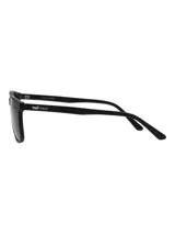 Lentes de sol RKF Viterbo para hombre, con armazón de acetato de celulosa negro y cristales polarizados de color marrón con protección UV.