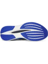 Championes de running Under Armour UA Velociti Pro 2, color azul marino con detalles en blanco, celeste y azul brillante. Presentan parte superior de tejido Leno elástico, entresuela reactiva con alto retorno de energía y suela de goma duradera.