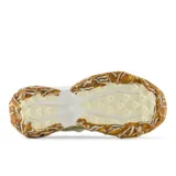 Championes New Balance modelo Trektel, color crema con detalles en blanco y marrón. Capellada de malla con refuerzos sintéticos, entresuela de amortiguación y suela AT Tread con tacos para tracción en senderos.