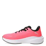 Championes Puma Skyrocket Lite de running, color negro con detalles en rosa y suela blanca.
