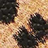 Estuche para tarjetas y llavero de diseño compacto con estampado de leopardo, cierre superior con cremallera, detalles metálicos dorados y anilla para llaves.