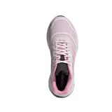 Championes de running adidas Duramo SL 2.0, color rosa con detalles en blanco y negro. Presentan el diseño clásico de las tres tiras laterales, suela con tecnología Lightmotion para mayor amortiguación y cierre con cordones.