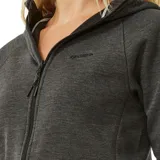 Canguro con cierre Rip Curl Anti-Series Flux Iii Z/T, color gris oscuro jaspeado, con capucha y bolsillos laterales.