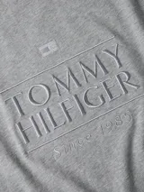 Remera de cuello redondo y manga corta, confeccionada en algodón. Presenta el logo de la marca bordado en el pecho con la inscripción 'Tommy Hilfiger Since 1985'.