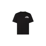 Remera oversize de manga corta Amiri color negro, con cuello redondo y estampado con el logotipo "AMIRI HOLLYWOOD" en el pecho.