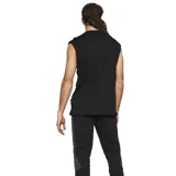 Remera Puma sin mangas para hombre, color negro con logo blanco estampado en el pecho.