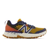Championes de trail running New Balance Hierro v7, con entresuela Fresh Foam X para máxima amortiguación y suela Vibram Megagrip para mayor tracción. Presentan un diseño multicolor con malla transpirable y refuerzos sintéticos.