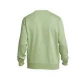Buzo de cuello redondo Nike Sportswear Club Fleece, confeccionado en tejido suave con interior de felpa. Presenta un diseño liso en color verde oliva con el logo de la marca bordado en blanco en el lado izquierdo del pecho, puños y ruedo acanalados.