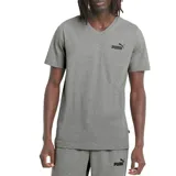 Remera Puma de hombre color negro, de corte clásico, con cuello en V y logo estampado en el pecho.