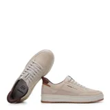 Championes urbanos Freeway modelo Automatic 05 de cuero color beige, con detalles en gamuza y suela de goma.