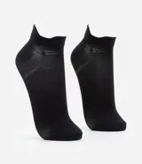 Kit de dos pares de medias invisibles deportivas blancas, confeccionadas en poliamida.