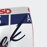 Calzoncillos bóxer de la marca PSD, con diseño de la bandera de Estados Unidos y la frase "F*ck Yeah" estampada.