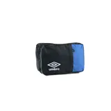 Neceser Umbro Team Training 2 negro con detalles en azul y logo estampado en blanco.