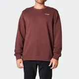 Buzo de cuello redondo marca Wrangler, color marrón, de mangas largas, puños y dobladillo acanalados, con el logo bordado en el pecho.