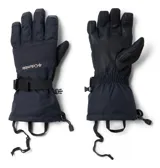 Guantes de esquí y nieve Columbia, confeccionados con tecnología impermeable Omni-Tech y forro termorreflectante Omni-Heat. Presentan palma de cuero resistente a la intemperie, ajuste en la muñeca con correa, puños ajustables con cordón y compatibilidad con pantallas táctiles.