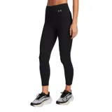Calza deportiva de tiro alto Under Armour, color negro, con diseño ajustado y largo al tobillo. Presenta costuras laterales reforzadas y logo de la marca en la cintura.