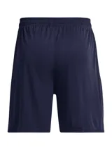 Short deportivo Under Armour Golazo 3.0 color azul marino, confeccionado en tejido ligero UA Tech™ que absorbe el sudor. Cuenta con cintura elástica con cordón interno, aberturas laterales en el bajo y logo de la marca estampado en blanco en la pierna izquierda.