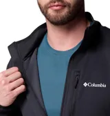 Campera de polar con cierre frontal completo, cuello alto y diseño de textura de rejilla. Cuenta con un bolsillo vertical en el pecho con cierre y bolsillos laterales. Incluye tecnología Omni-Wick para control de humedad.