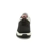 Zapatillas Caterpillar Watchful de cuero negro con detalles en blanco y suela chunky.